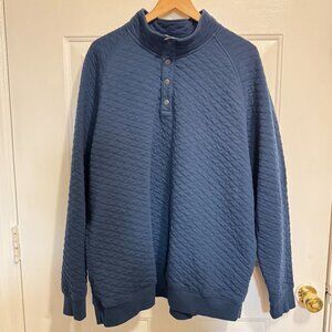 Goodfellow & Co Men's Quilted Pullover Sweatshirt Quarter Button-Down,  Size 2XL